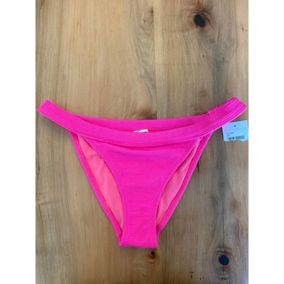 Topshop Crinkle Tanga Bikini Two Piece Hot Pink 6 - Picture 6 of 8